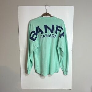 Banff Canada Spirit Jersey Mint Green Oversized Top XS